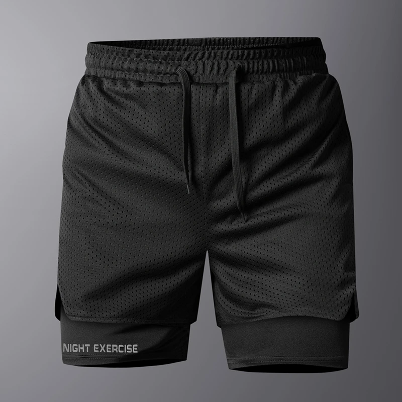 Short de course à séchage rapide superposé