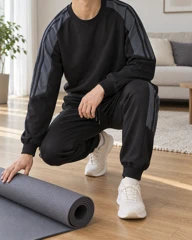 Ensemble noir · dérouler le tapis à la maison